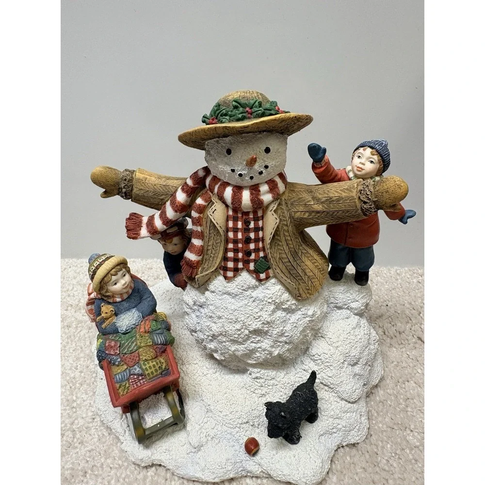 1998 Weekend Play Sherri Buck Baldwin 1st Edition #4 Snowman Christmas Figurine‎